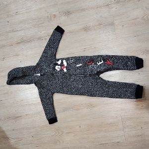 Mickey‎ Mouse 12-18 Month Warm Zip Up Onesie.